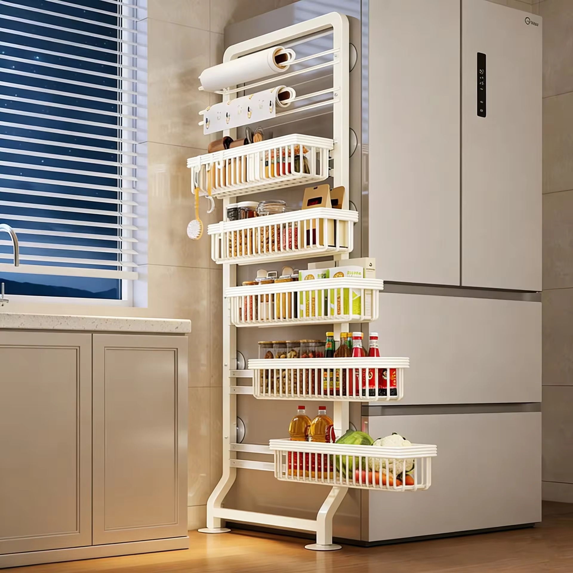 Commercial Kitchen Wall Shelves - Estante de Almacenamiento Delgado Extraíble para