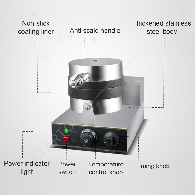 Sandwich Press Panini - Máquina para hacer gofres y helados,