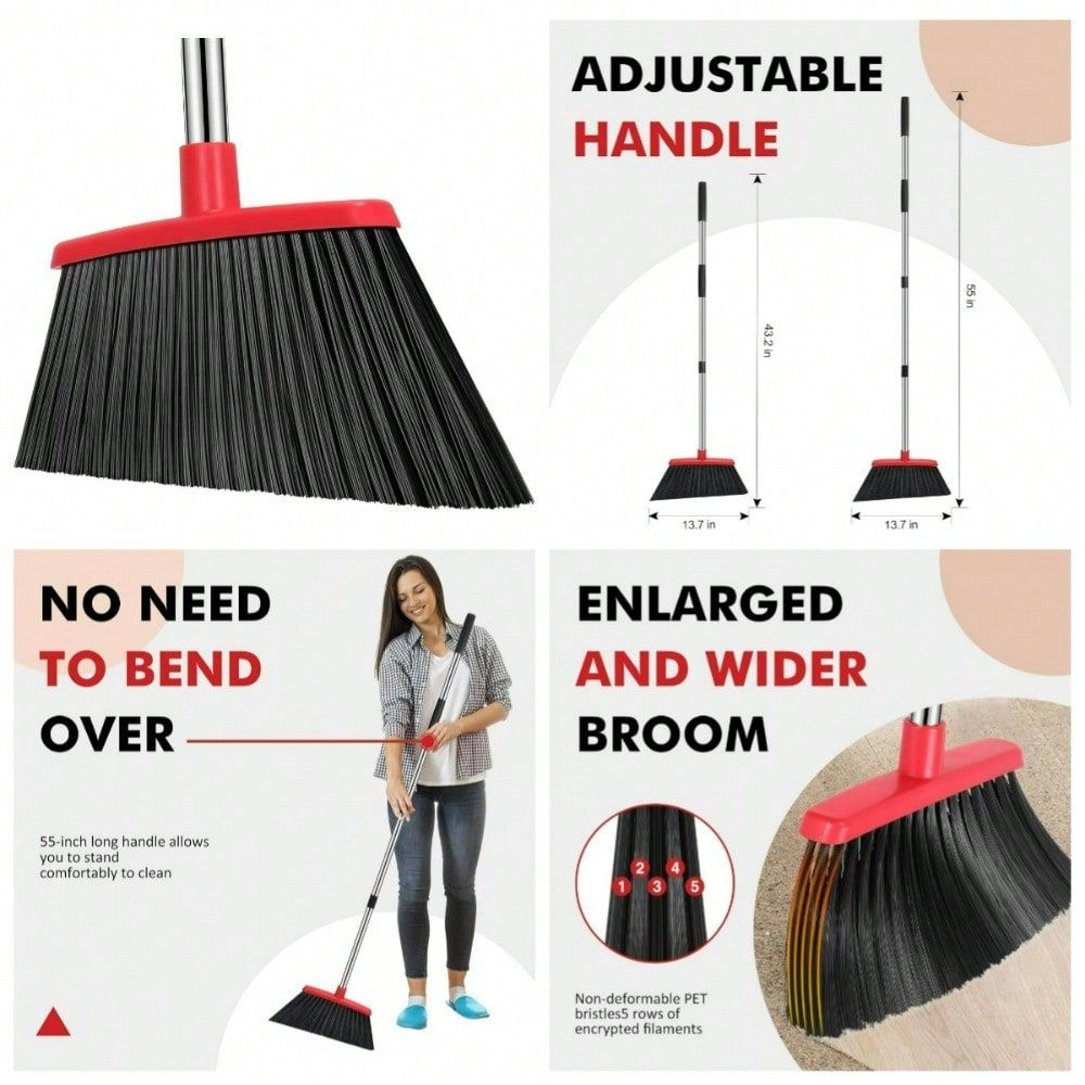 Commercial Kitchen Broom - Escoba de alta resistencia para exteriores