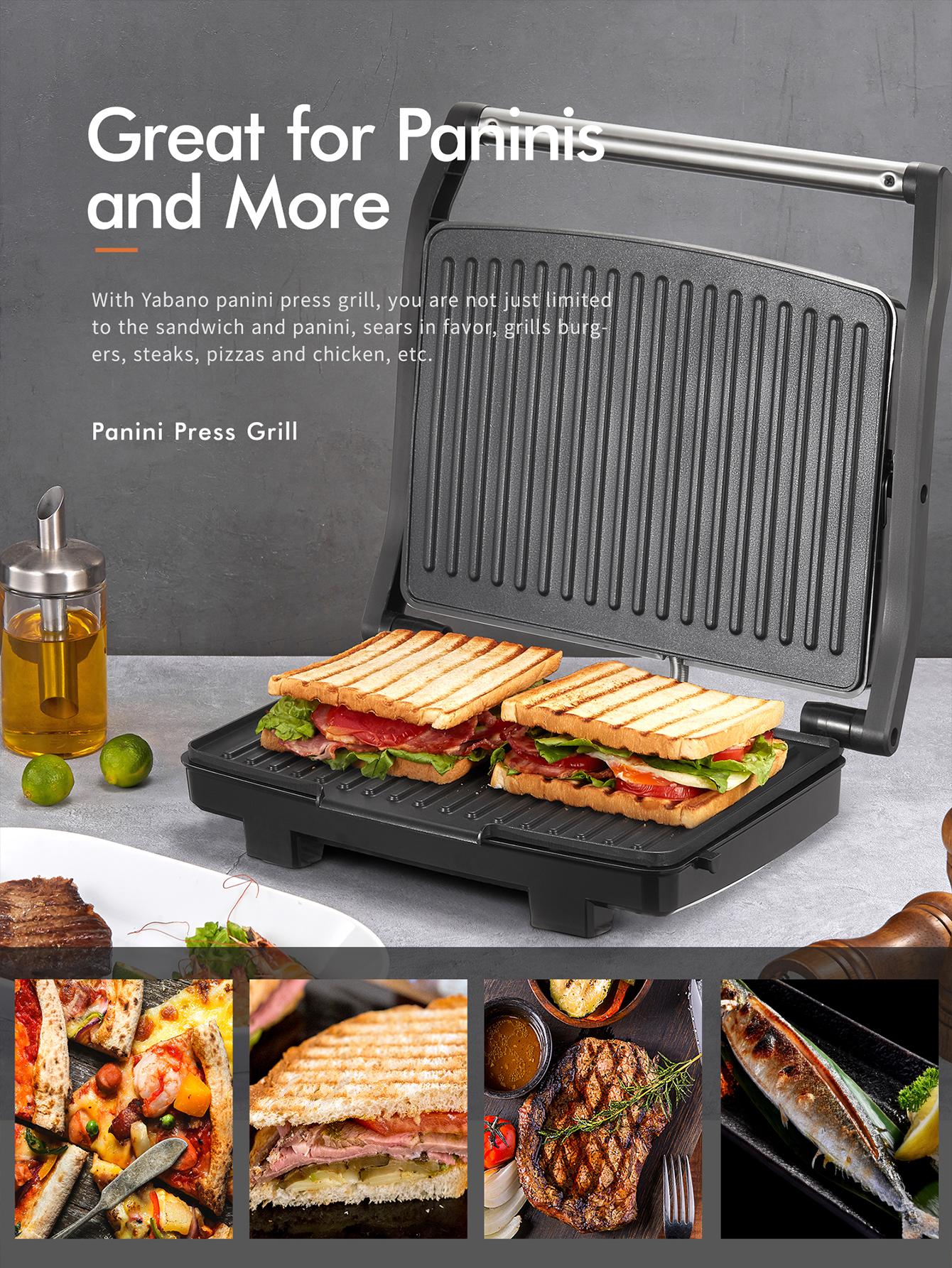 Prensa para panini Yabano, máq - Sandwich Press Panini reseña y precio