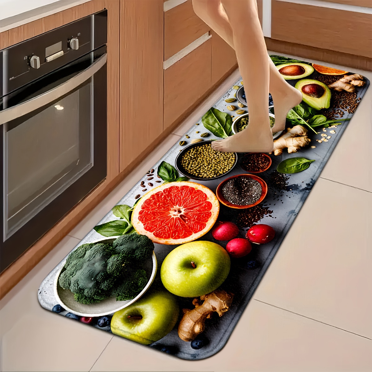 Alfombra Decorativa Realista p - Commercial Kitchen Background reseña y precio