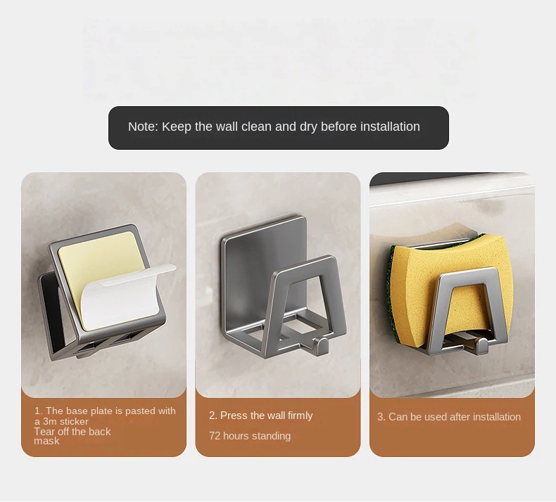 1/2/4/PCS Soporte de esponja d - Commercial Kitchen Wall Shelves reseña y precio